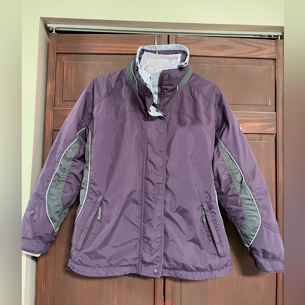 Columbia Deep Plum Interchange Coat Jacket L